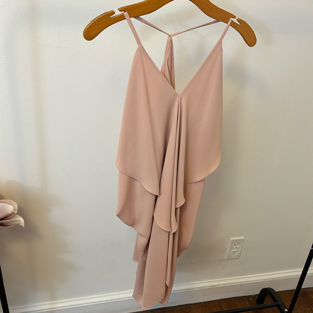 Dusty rose pink drape dress